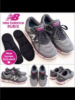 New Balance Rubix Women's Gray Athletic Running Shoes size 10 -New insoles